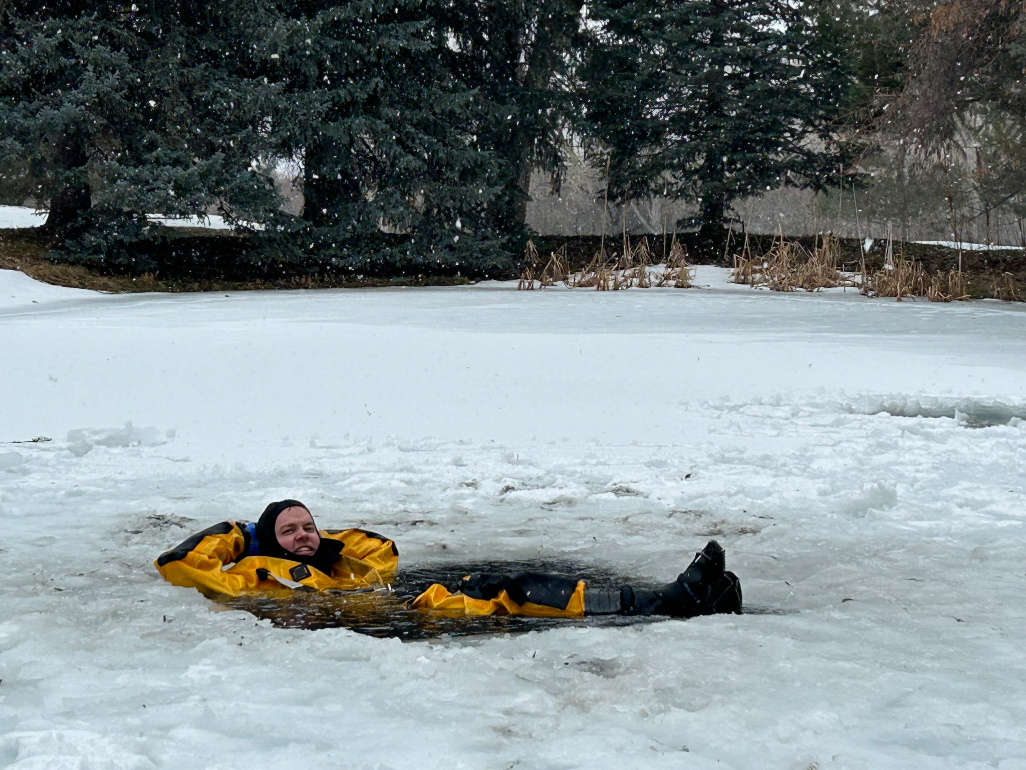 Kaden Osborn - Ice Rescue Training